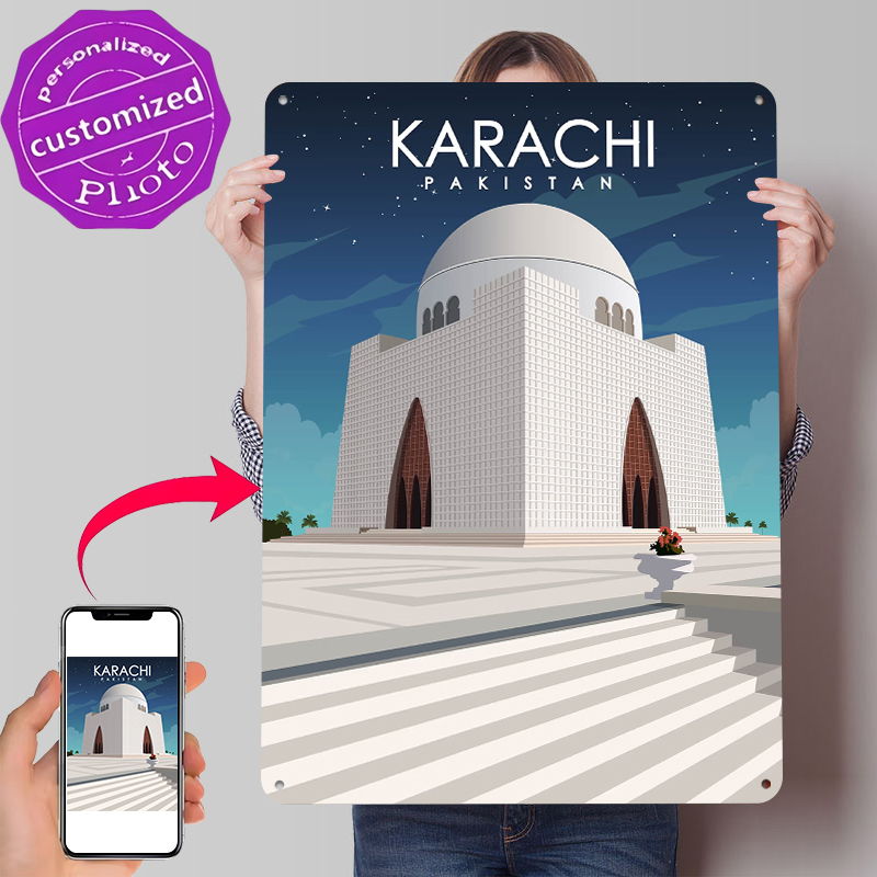 Home Decor Karachi - Karachi Pakistan Metal Poster Customized Wall