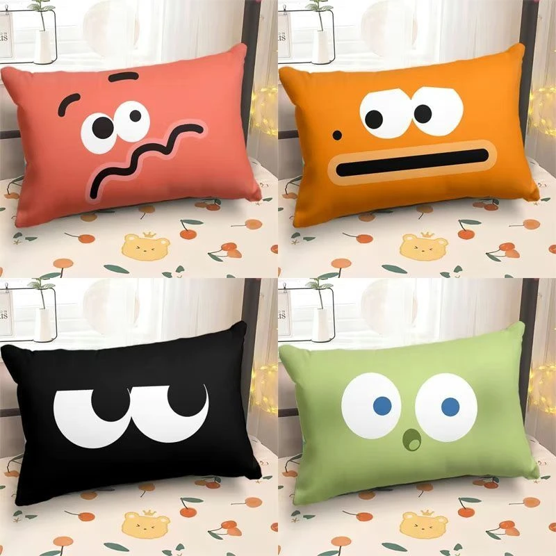 Home Decor Emoji - VIKAMA Funny Emoji Pillow, Rectangular Pillowcase,