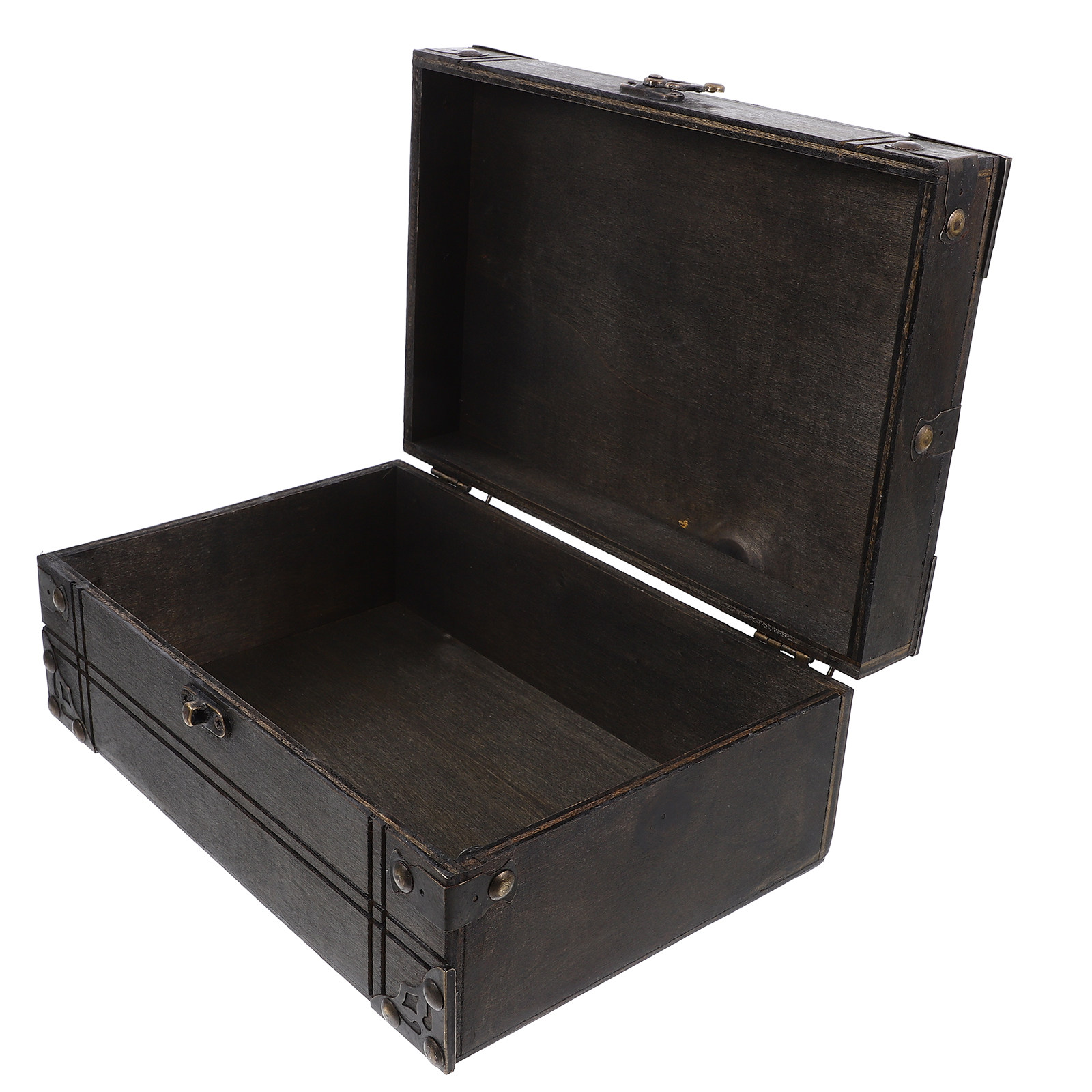 Home Decor Retro - Vintage Wooden Treasure Box Retro Jewelry