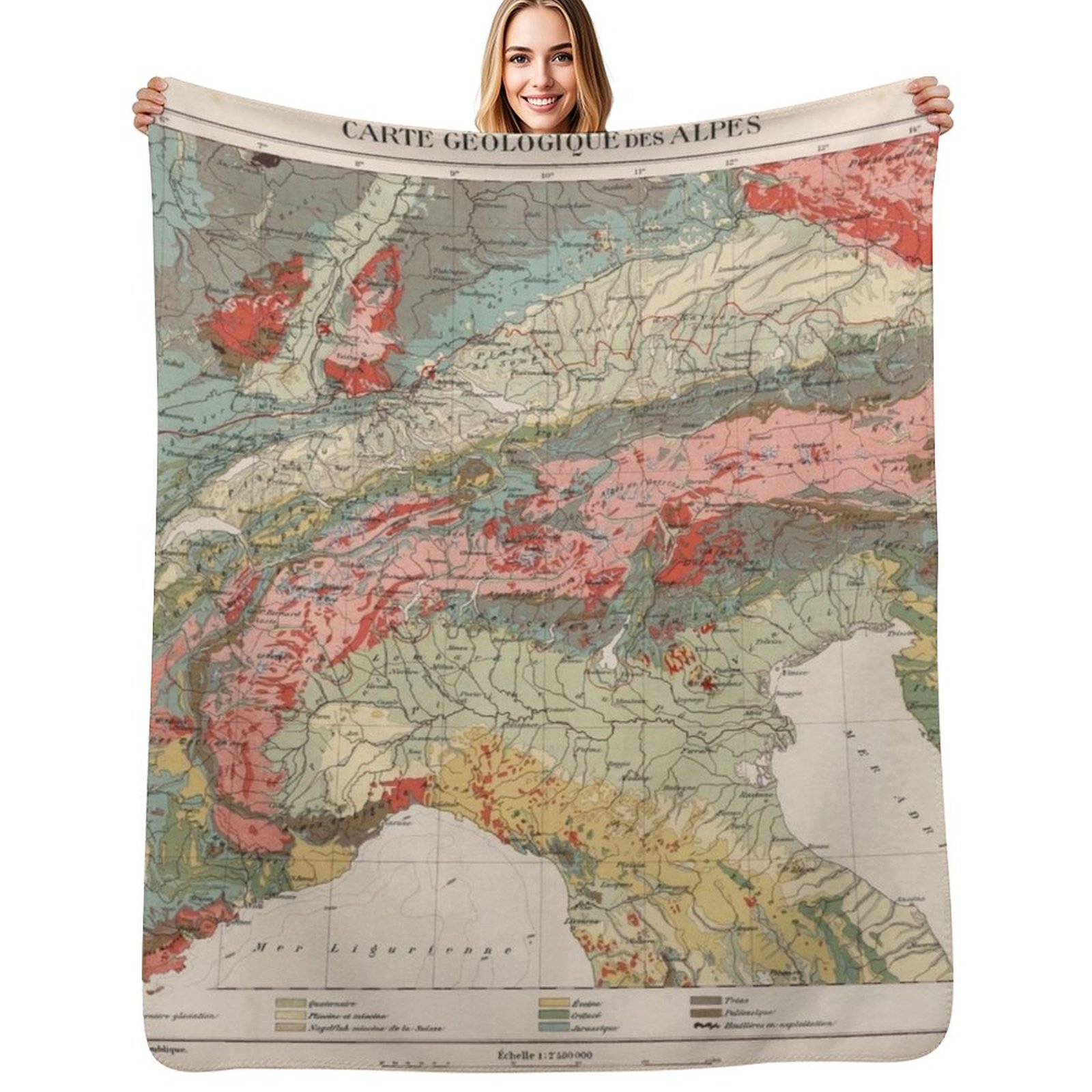 Home Decor Range - Vintage Alps Geology Map (1921) Vintage