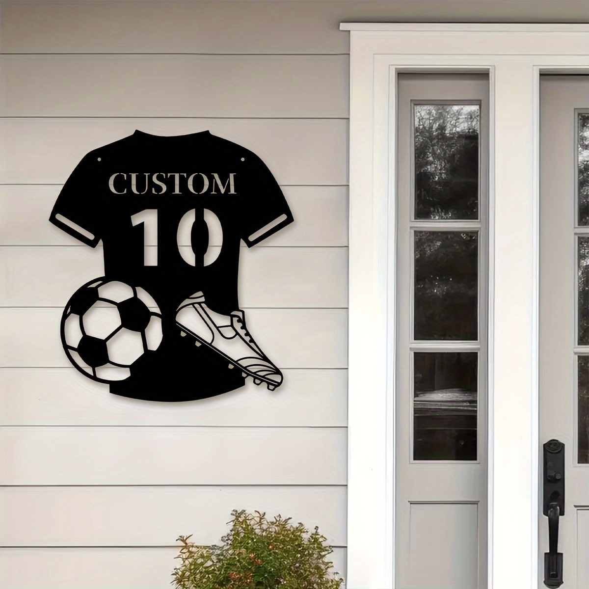 Home Decor Living Room - Custom Metal Soccer Jersey Sign with