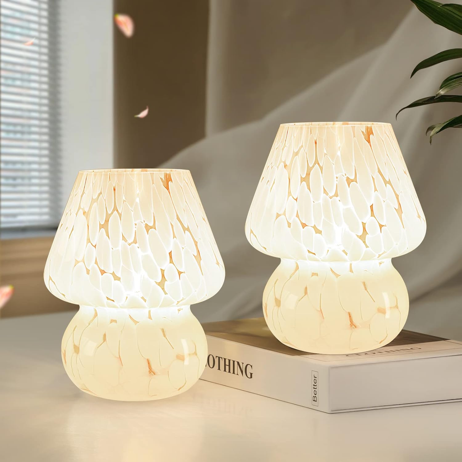 Home Decor Living Room - Cute Mushroom Lamp Set of 2,