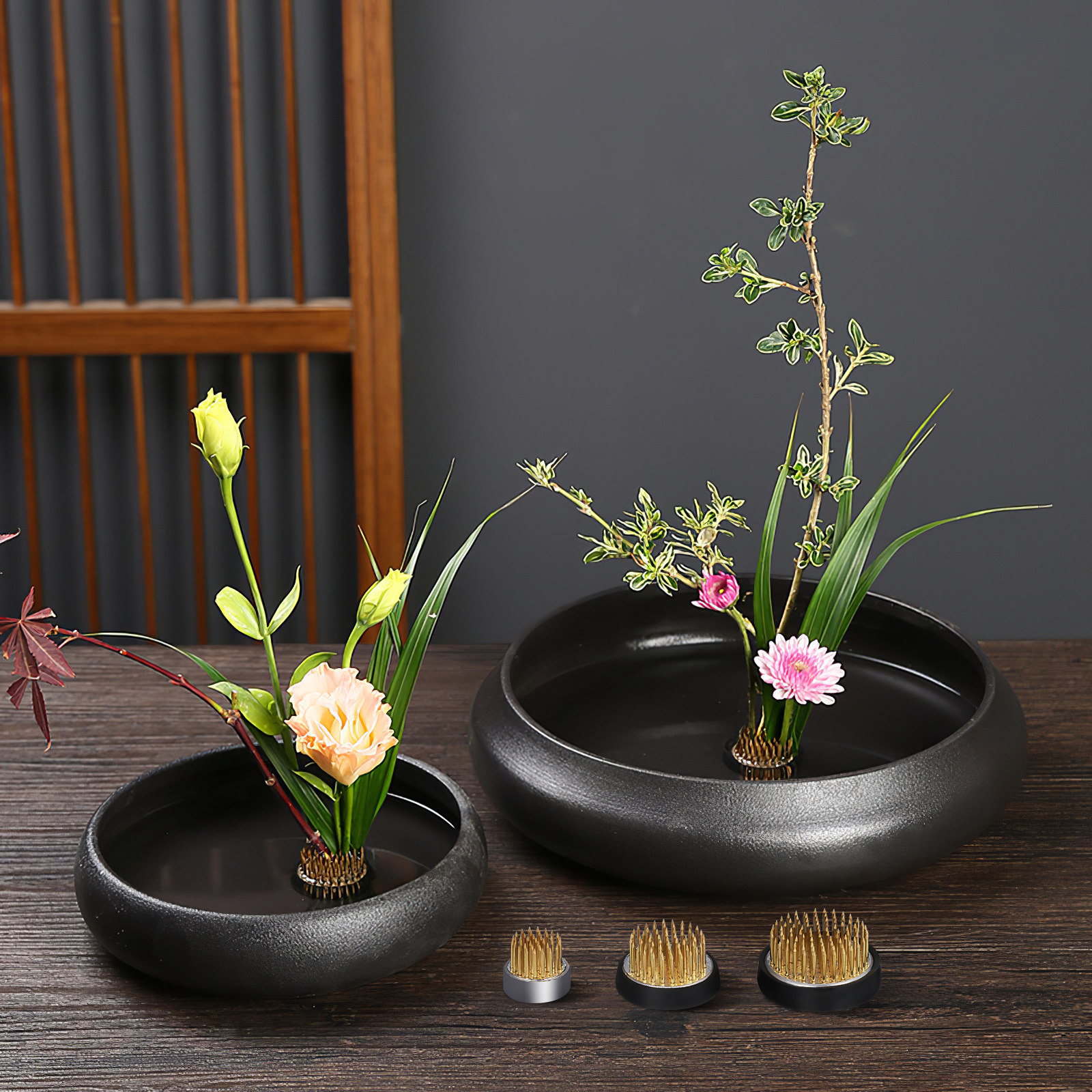 Home Decor Exhibition - 3Pcs Floral Arrangement Base Flower Frog