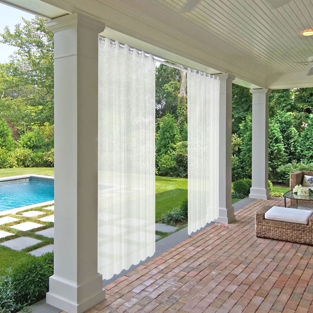 Home Decor Curtain - White Sheer Curtain Outdoor Window Drape