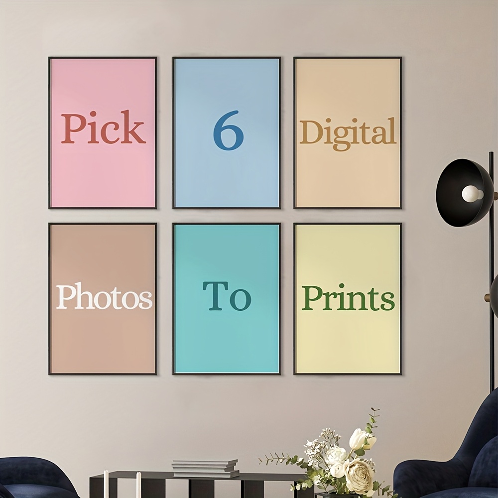 Home Decor Canvas - 6pcs/set Personalized Custom Canvas Printing Photo