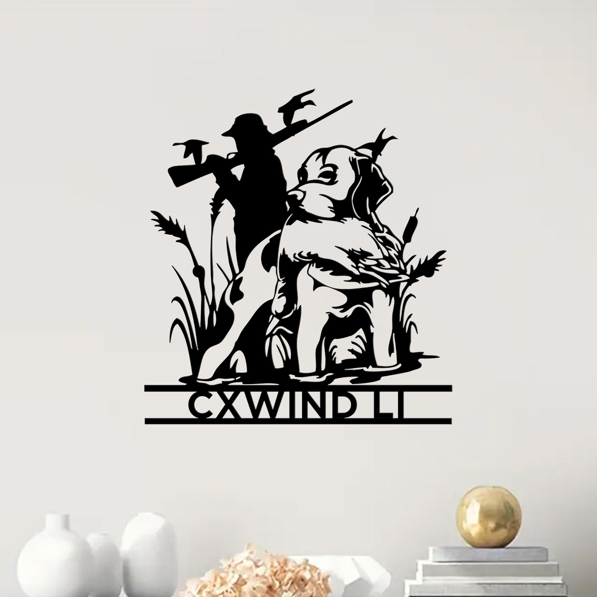 Home Decor Xmas Gifts - Custom Dog Hunting Metal Wall Art