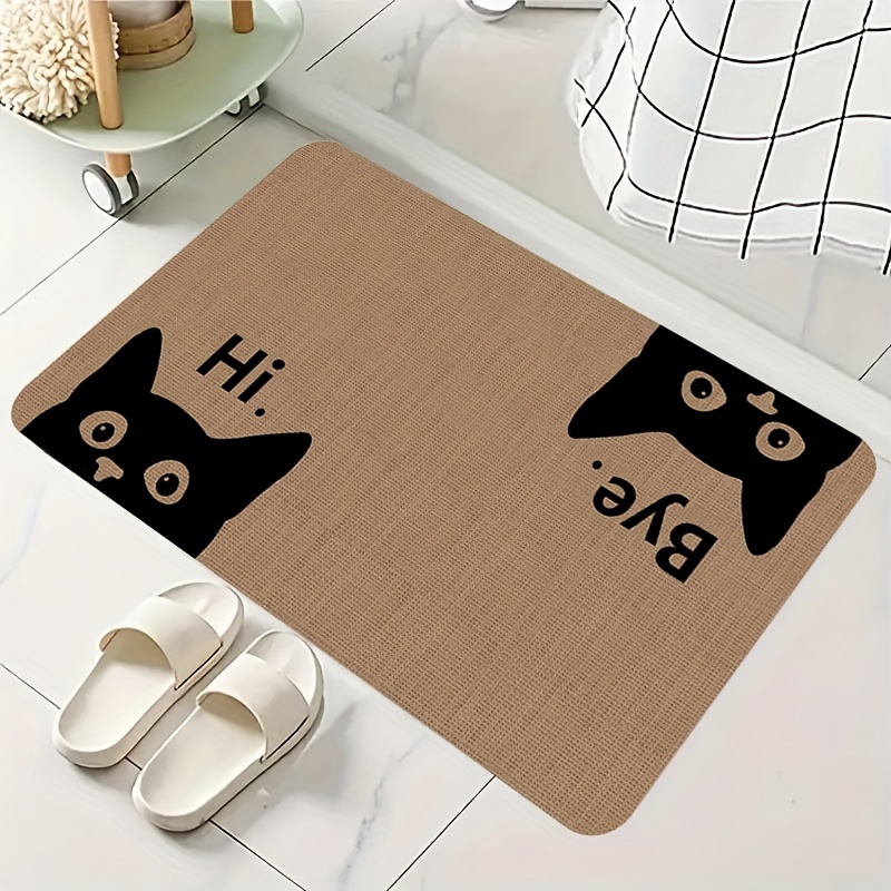 Home Decor Living Room Ideas - Cute Cat Doormat, Soft Absorbent Non-Slip