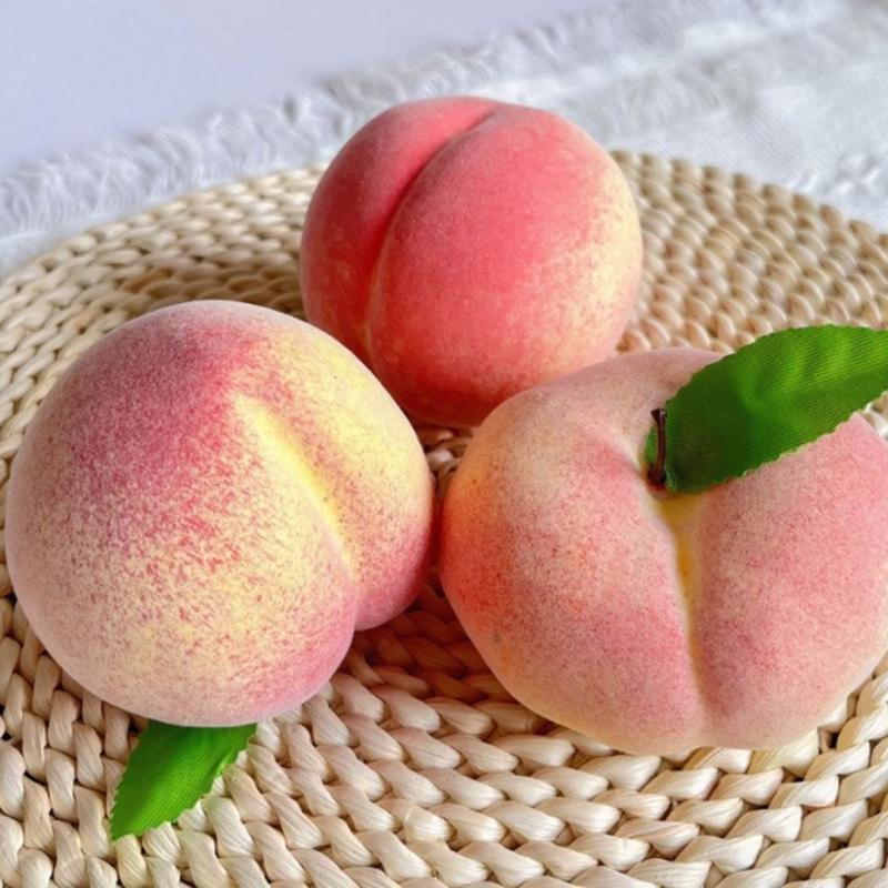 Home Decor Exhibition - Pack of 2 Realistic Peach Imitation