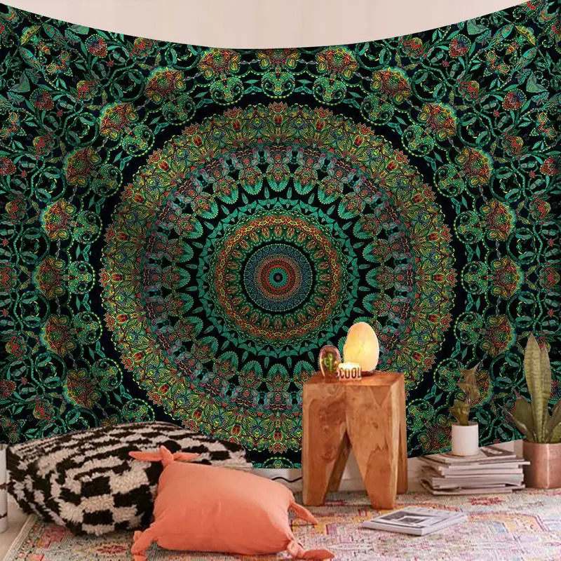 Home Decor Quirky - VIKAMA Indian Mandala Tapestry Psychedelic Bohemian