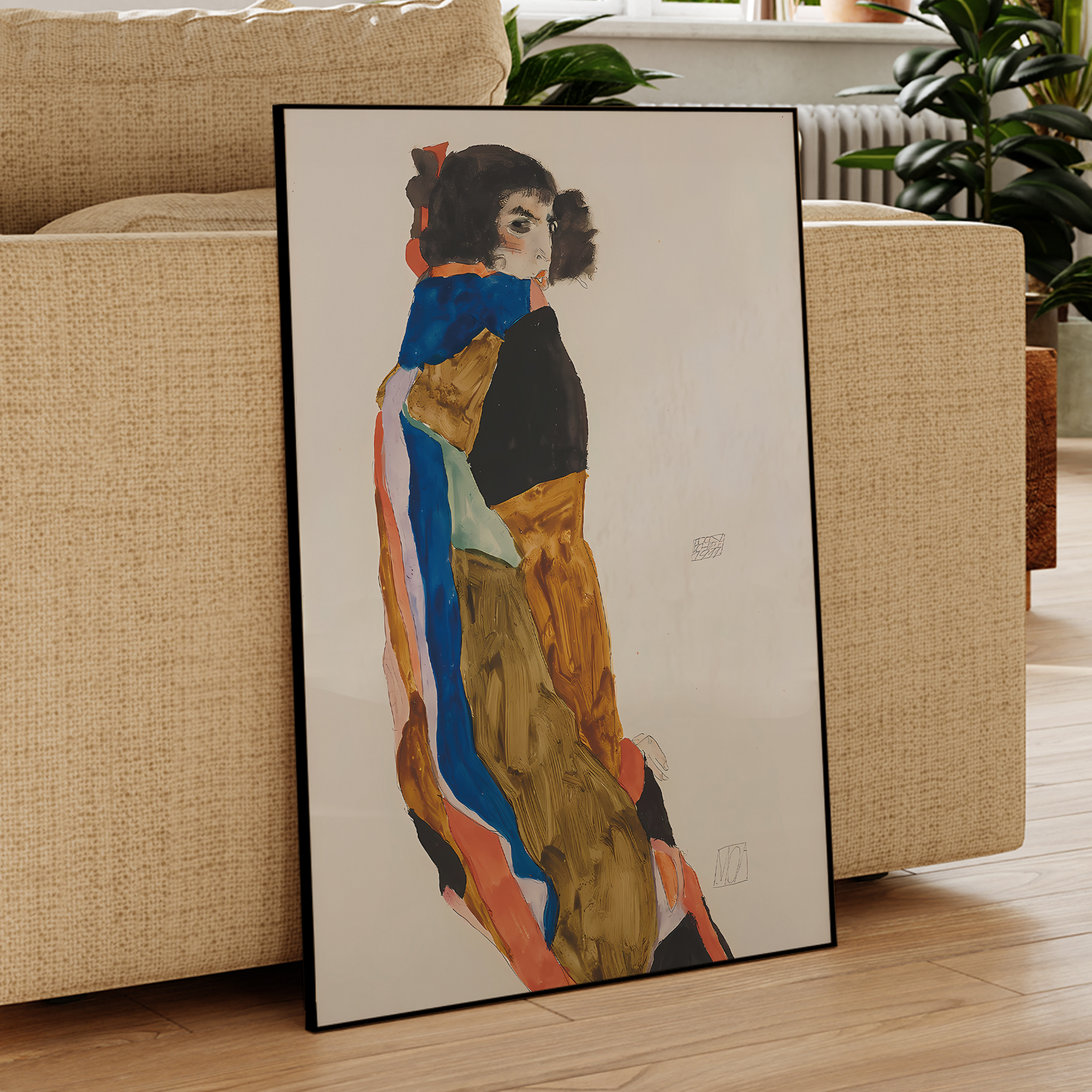 Modern Abstract Egon Schiele M - Home Decor On Wall บทวิจารณ์และราคา