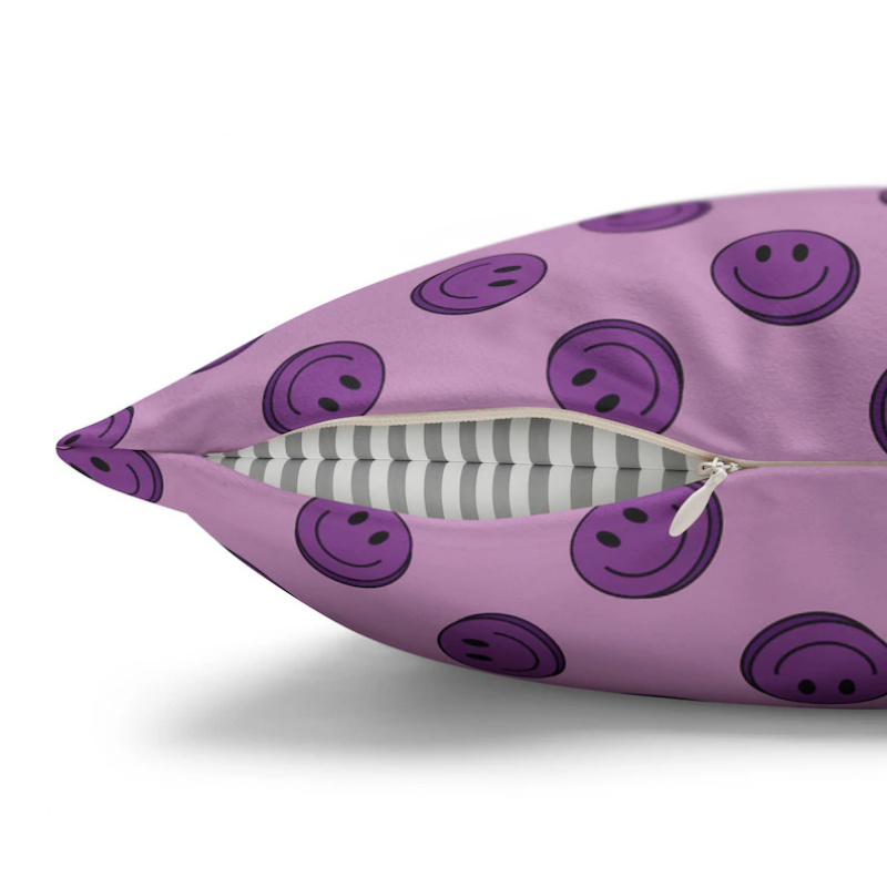 VIKAMA Purple Smile Cushion Co - Home Decor Emoji บทวิจารณ์และราคา