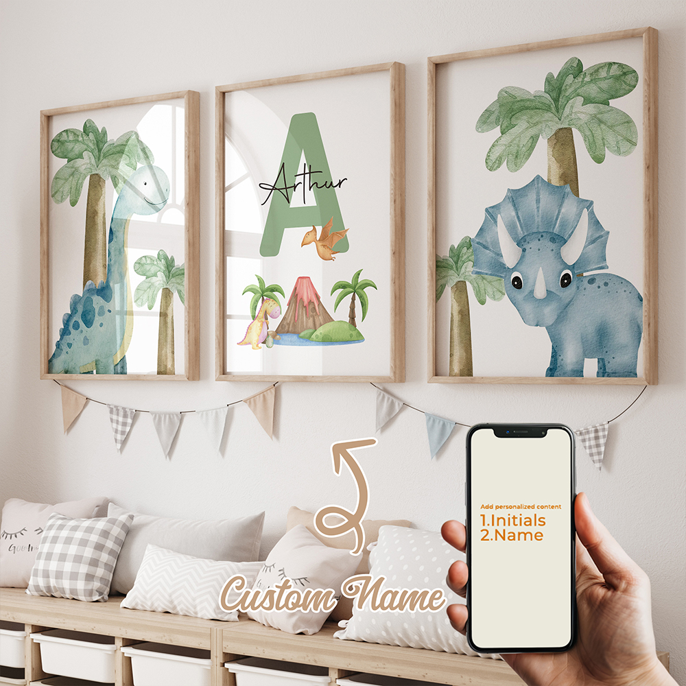3pcs Personalized Custom Name  - Home Decor On Wall บทวิจารณ์และราคา