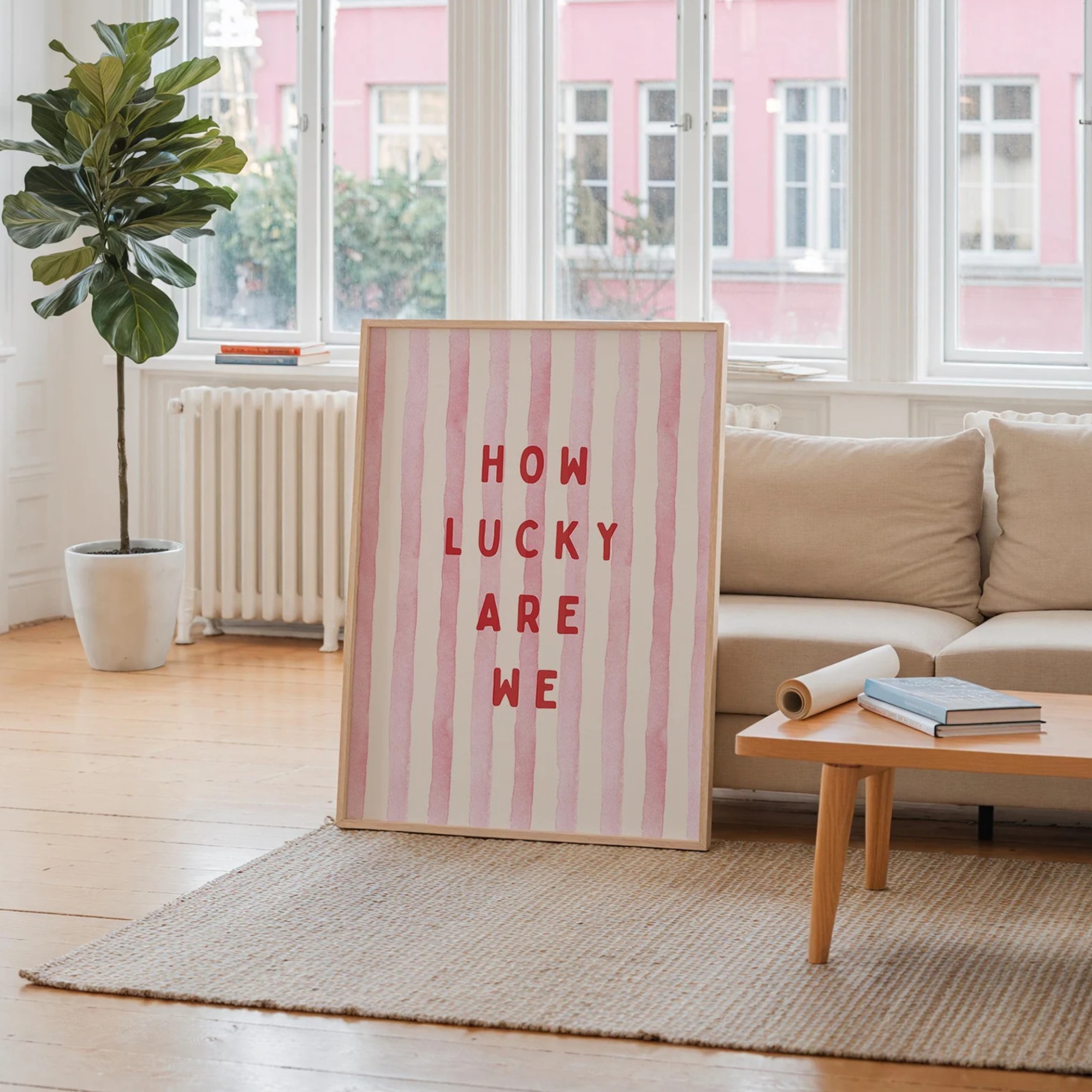 How Lucky Are We Coastal Cowgi - Home Decor On Wall บทวิจารณ์และราคา