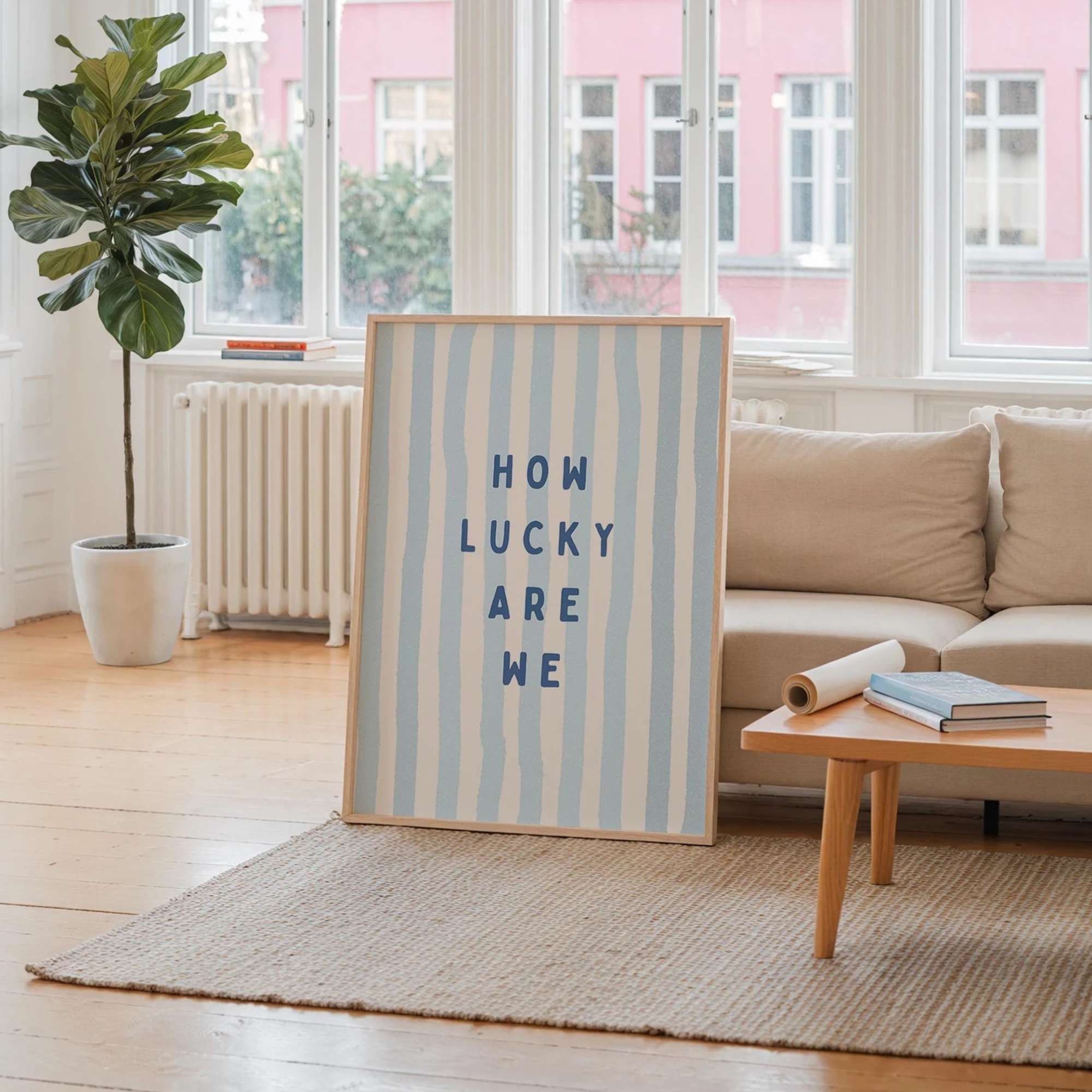 How Lucky Are We Coastal Cowgi - Home Decor On Wall บทวิจารณ์และราคา