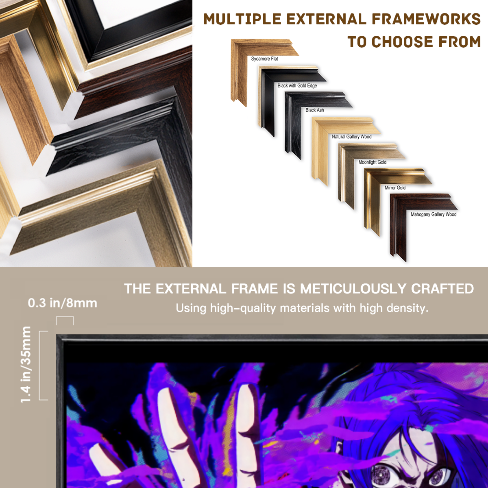 Japanese Manga Multi-Size Canv - Home Decor Mirror บทวิจารณ์และราคา