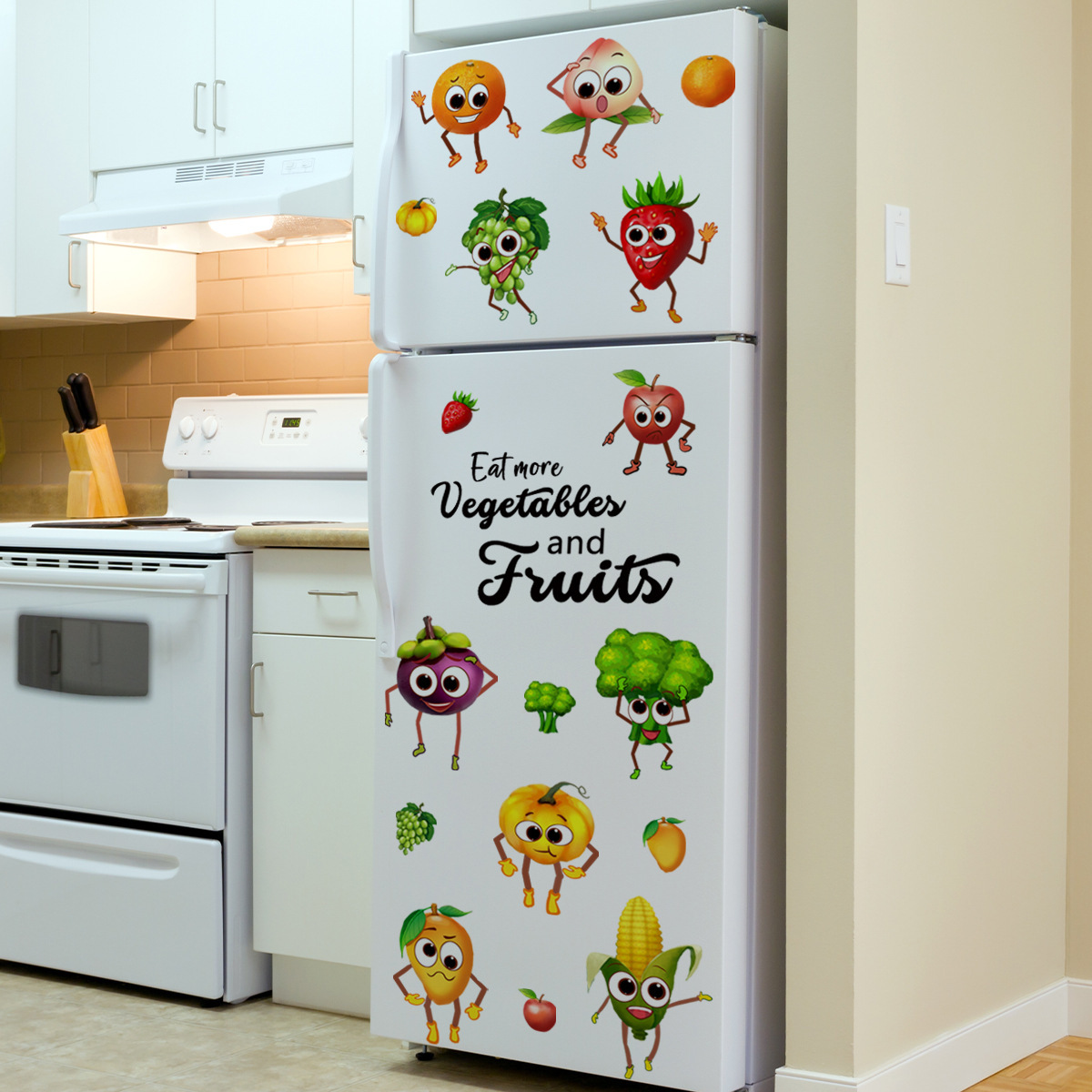 Cartoon Emoji Fruit Wall Stick - Home Decor Emoji บทวิจารณ์และราคา