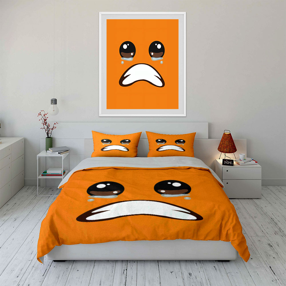 Cute Crying Orange Face Emoji  - Home Decor Emoji บทวิจารณ์และราคา