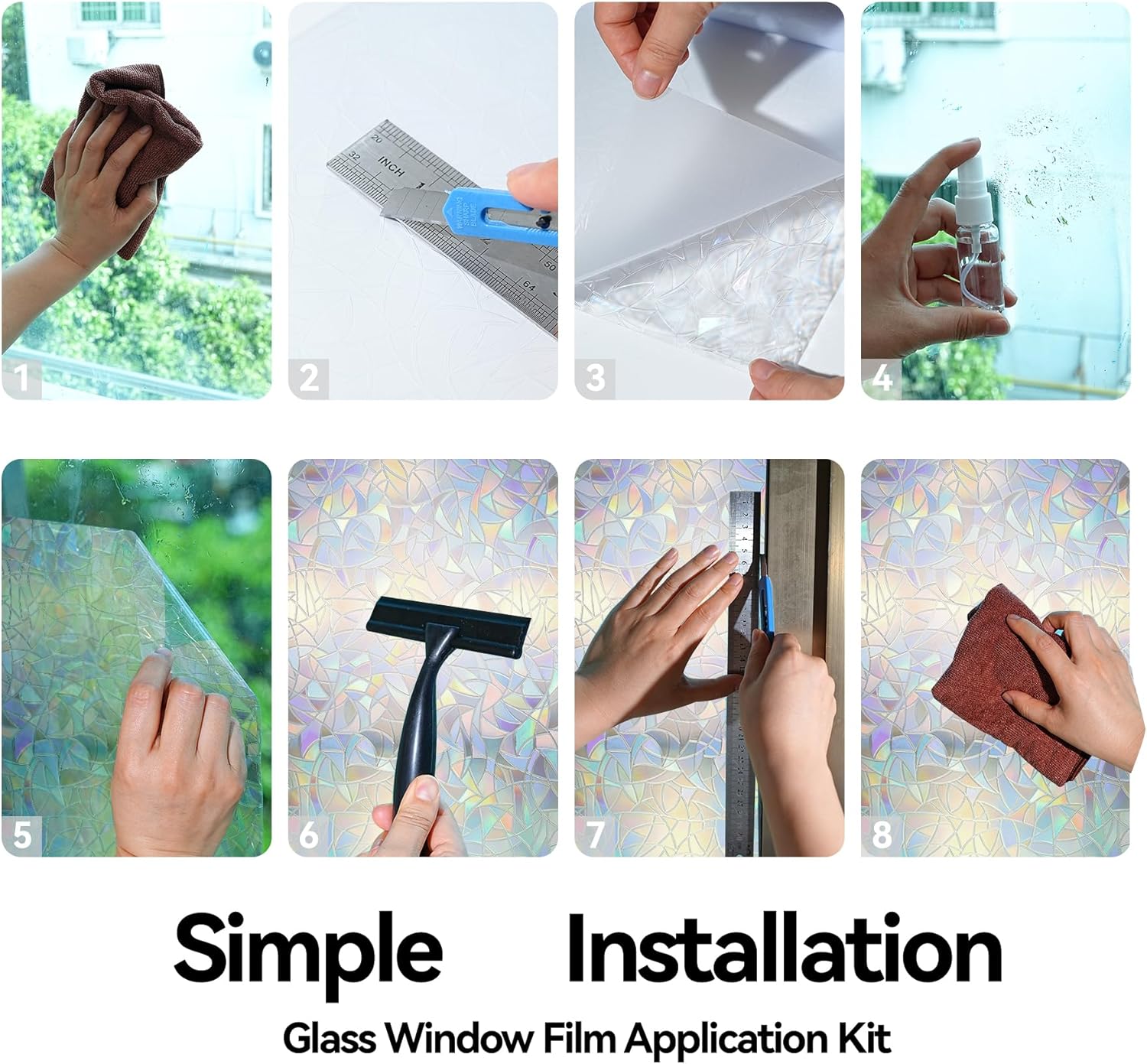 Rainbow Window Cling Privacy F - Home Decor Free Images บทวิจารณ์และราคา
