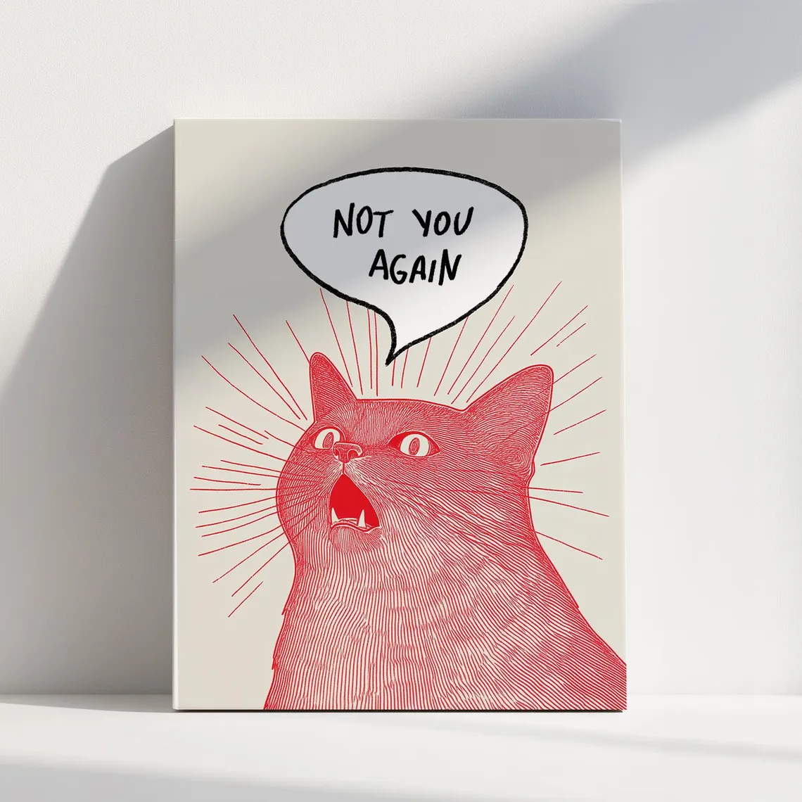 Not You Again Cat Poster, Funn - Home Decor Quirky บทวิจารณ์และราคา