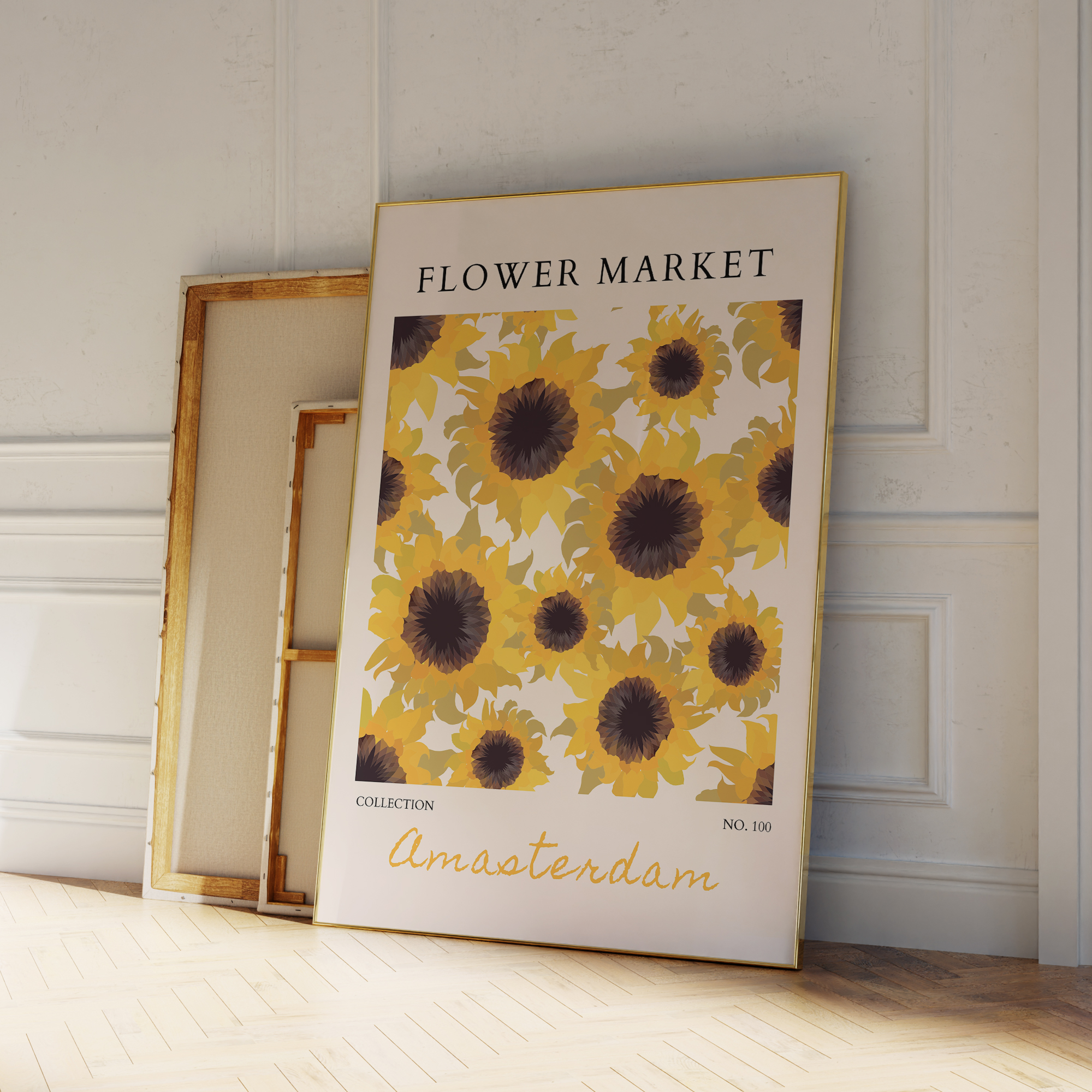 Modern Yellow Flowers Flower M - Home Decor On Wall บทวิจารณ์และราคา