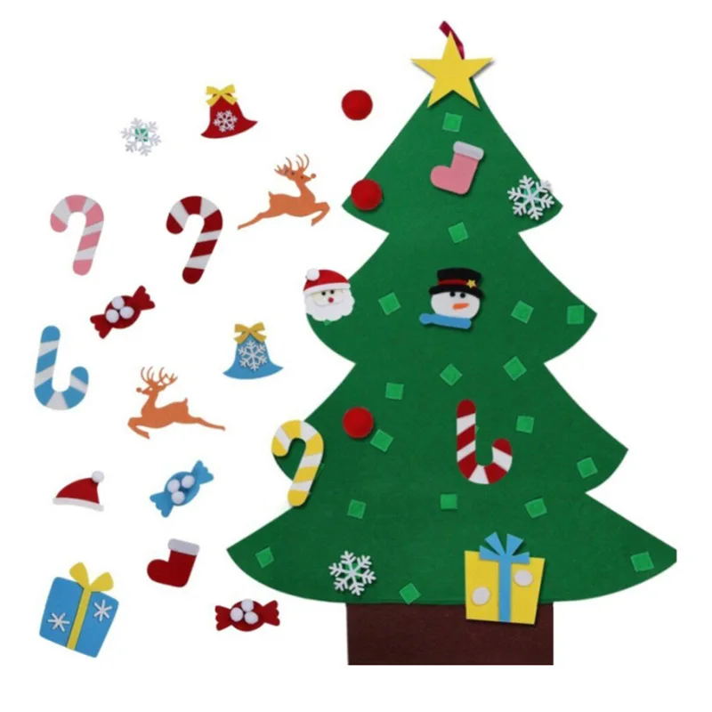 Felt Christmas Tree DIY Christ - Home Decor Xmas Gifts บทวิจารณ์และราคา