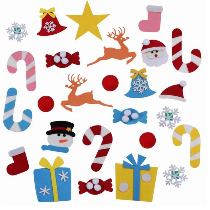Felt Christmas Tree DIY Christ - Home Decor Xmas Gifts บทวิจารณ์และราคา