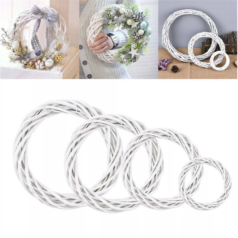 15-30cm White Rattan Wreath Ri - Home Decor Xmas Gifts บทวิจารณ์และราคา