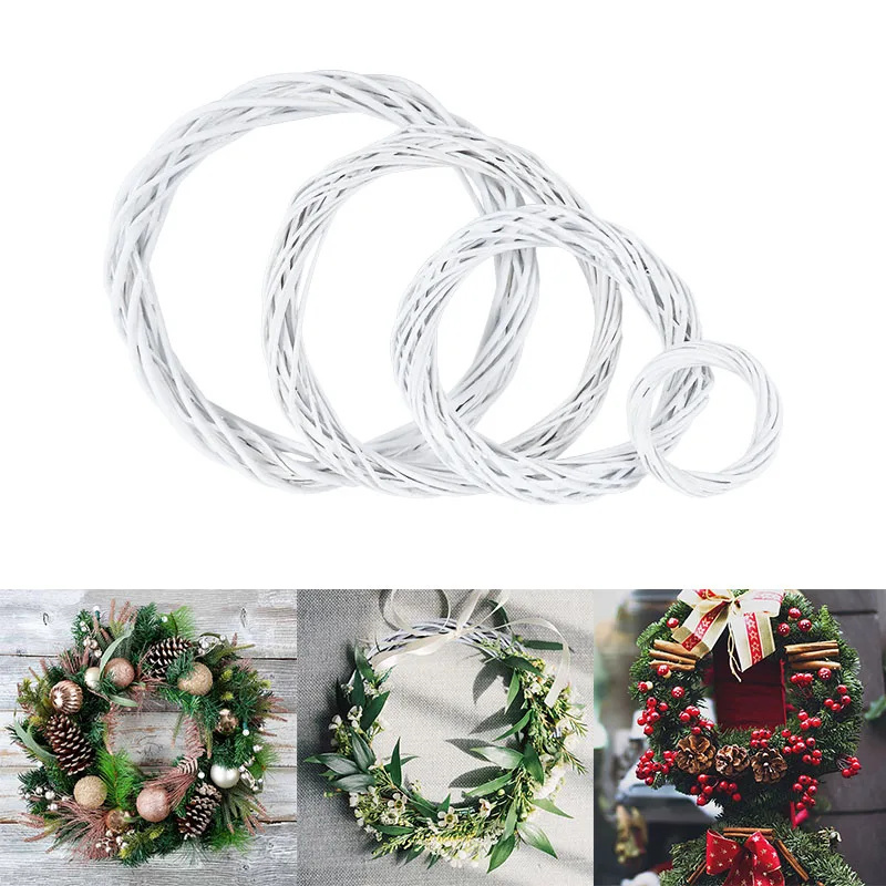 15-30cm White Rattan Wreath Ri - Home Decor Xmas Gifts บทวิจารณ์และราคา
