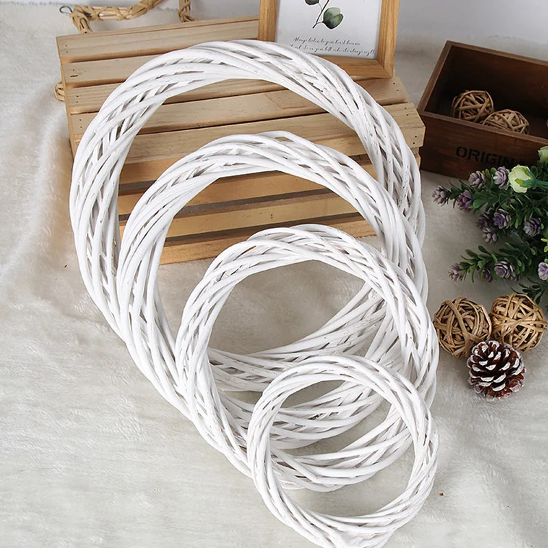 15-30cm White Rattan Wreath Ri - Home Decor Xmas Gifts บทวิจารณ์และราคา