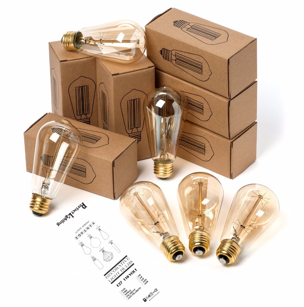 E27 Retro Edison Bulb 220V 40W - Home Decor Retro บทวิจารณ์และราคา