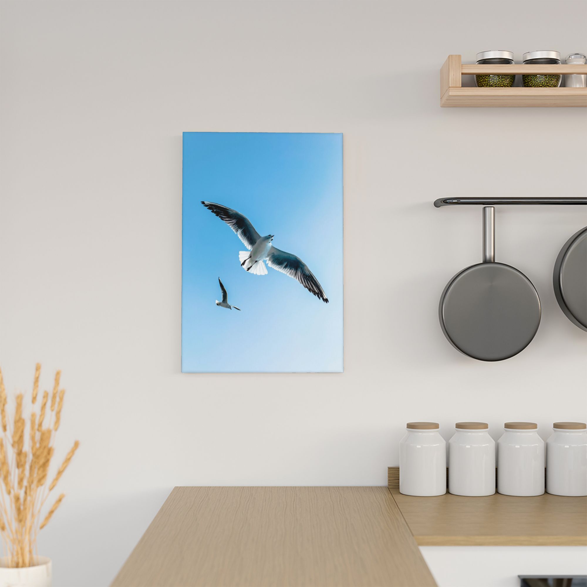 Seagull Canvas Framed Wall Art - Home Decor Mirror บทวิจารณ์และราคา