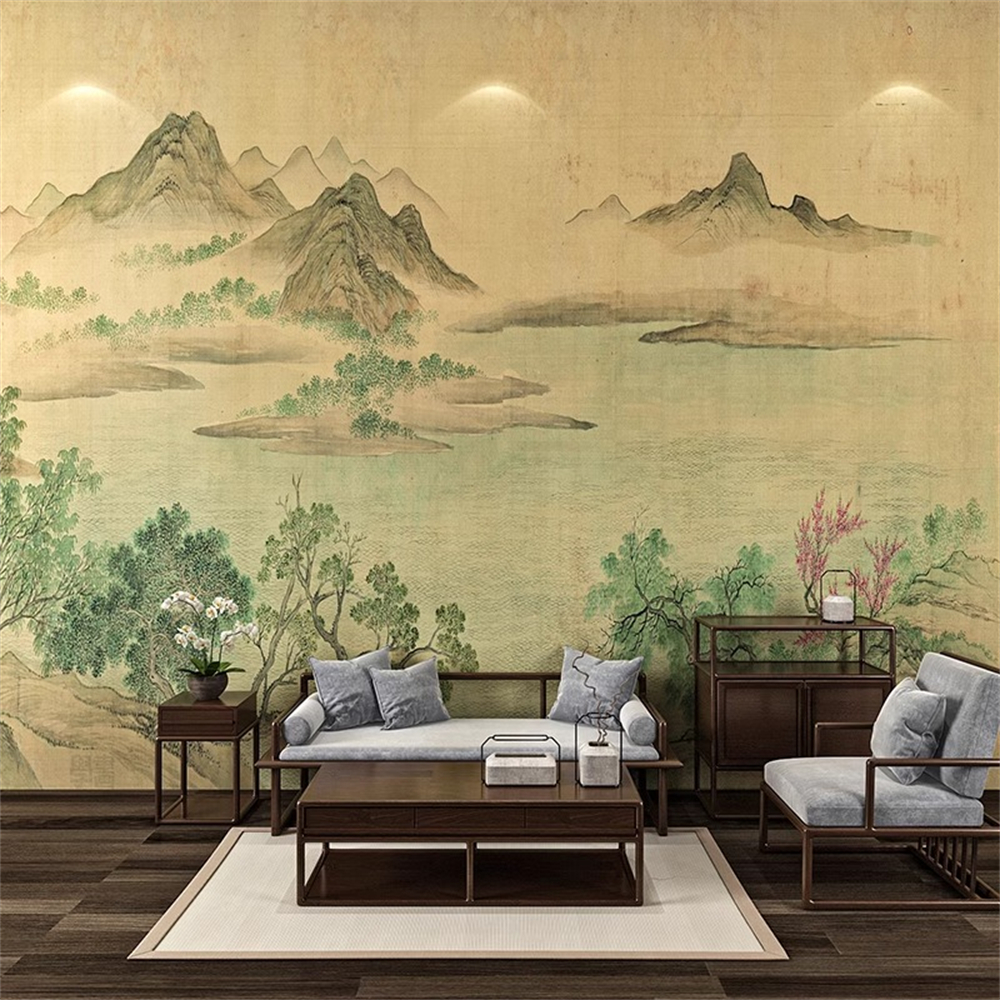 Custom art mountain range wall - Home Decor Range บทวิจารณ์และราคา