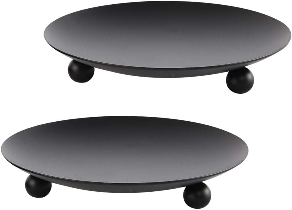 Set of 2 Black Iron Candle Pla - Home Decor Free Images บทวิจารณ์และราคา