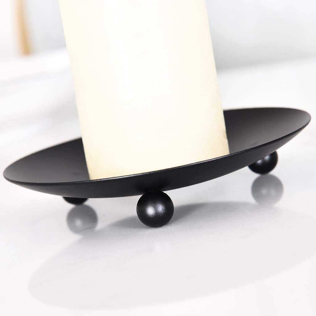 Set of 2 Black Iron Candle Pla - Home Decor Free Images บทวิจารณ์และราคา