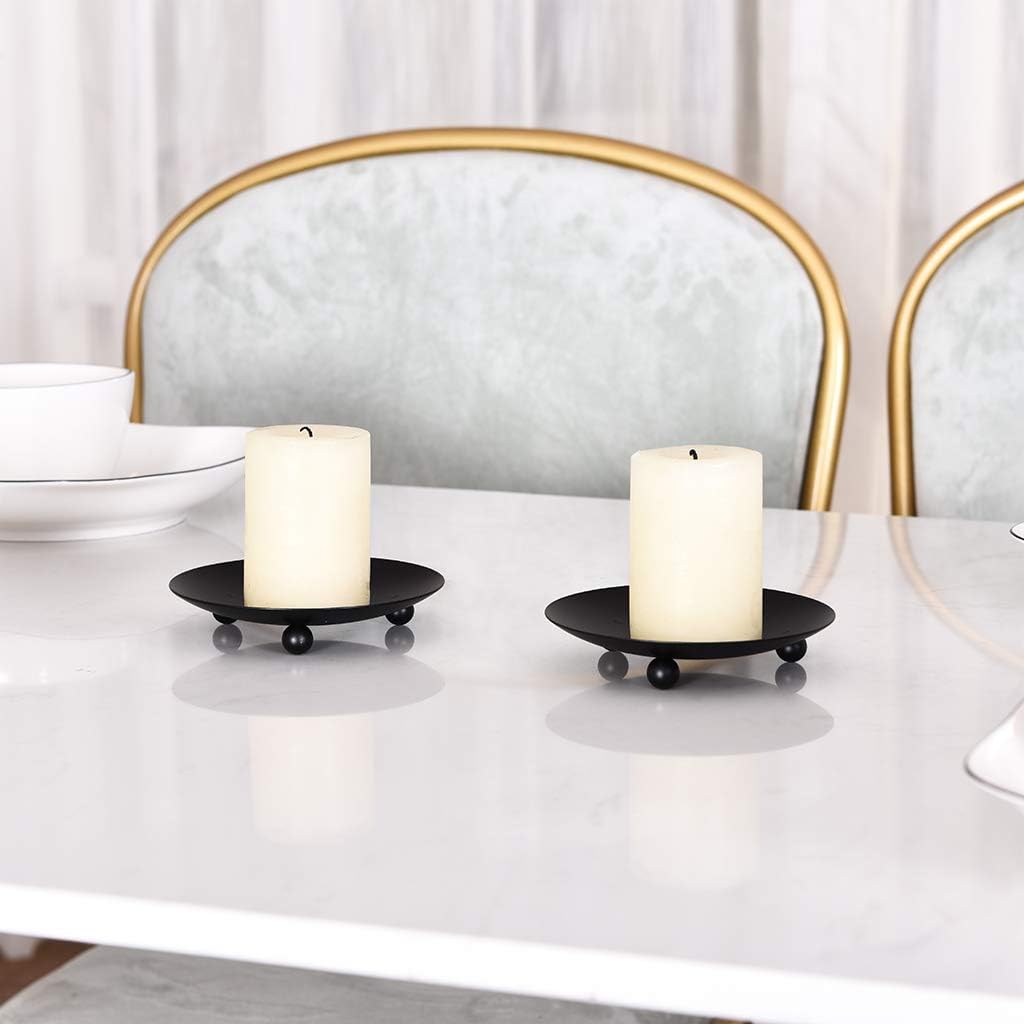 Set of 2 Black Iron Candle Pla - Home Decor Free Images บทวิจารณ์และราคา