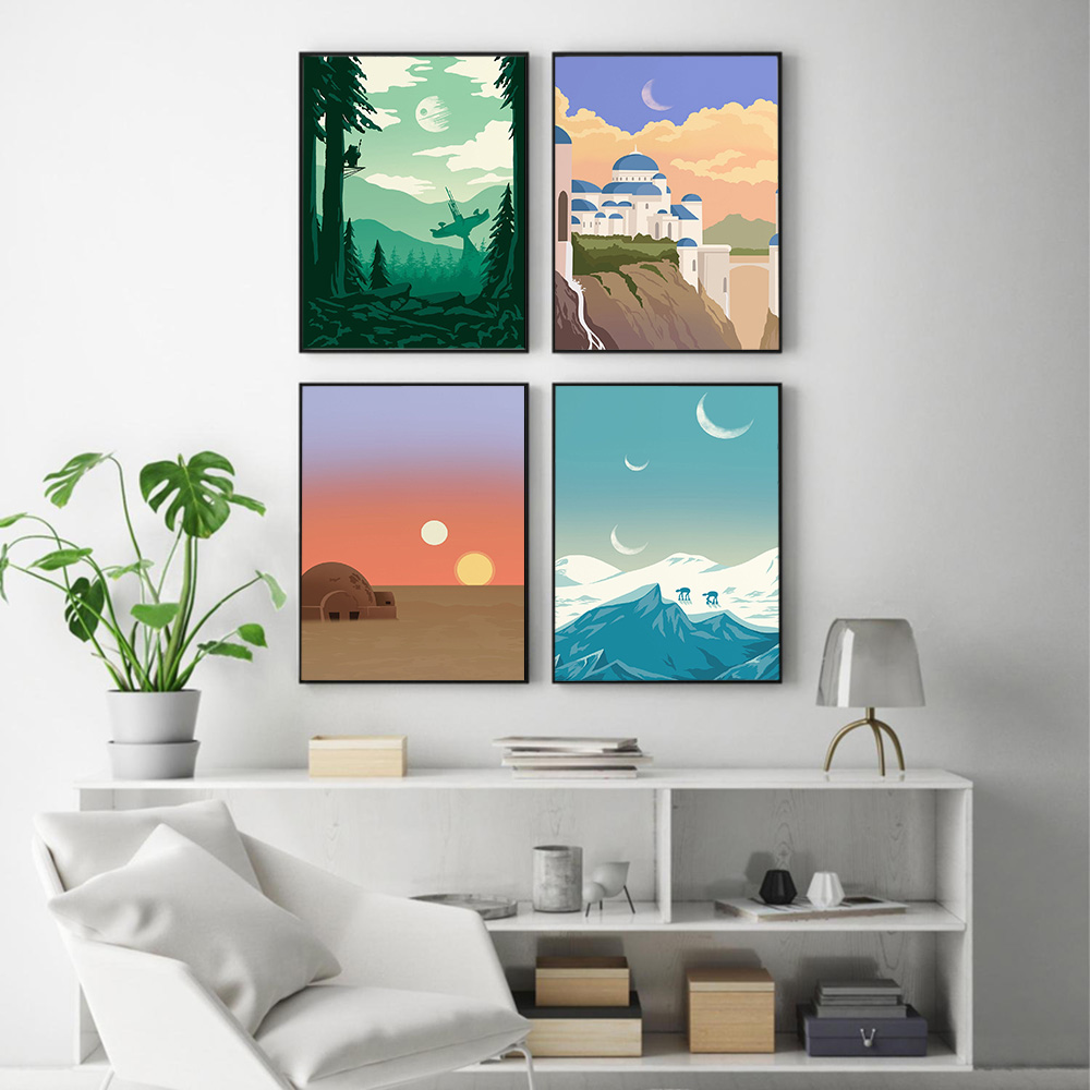 Famous Locations Print Vintage - Home Decor Location บทวิจารณ์และราคา
