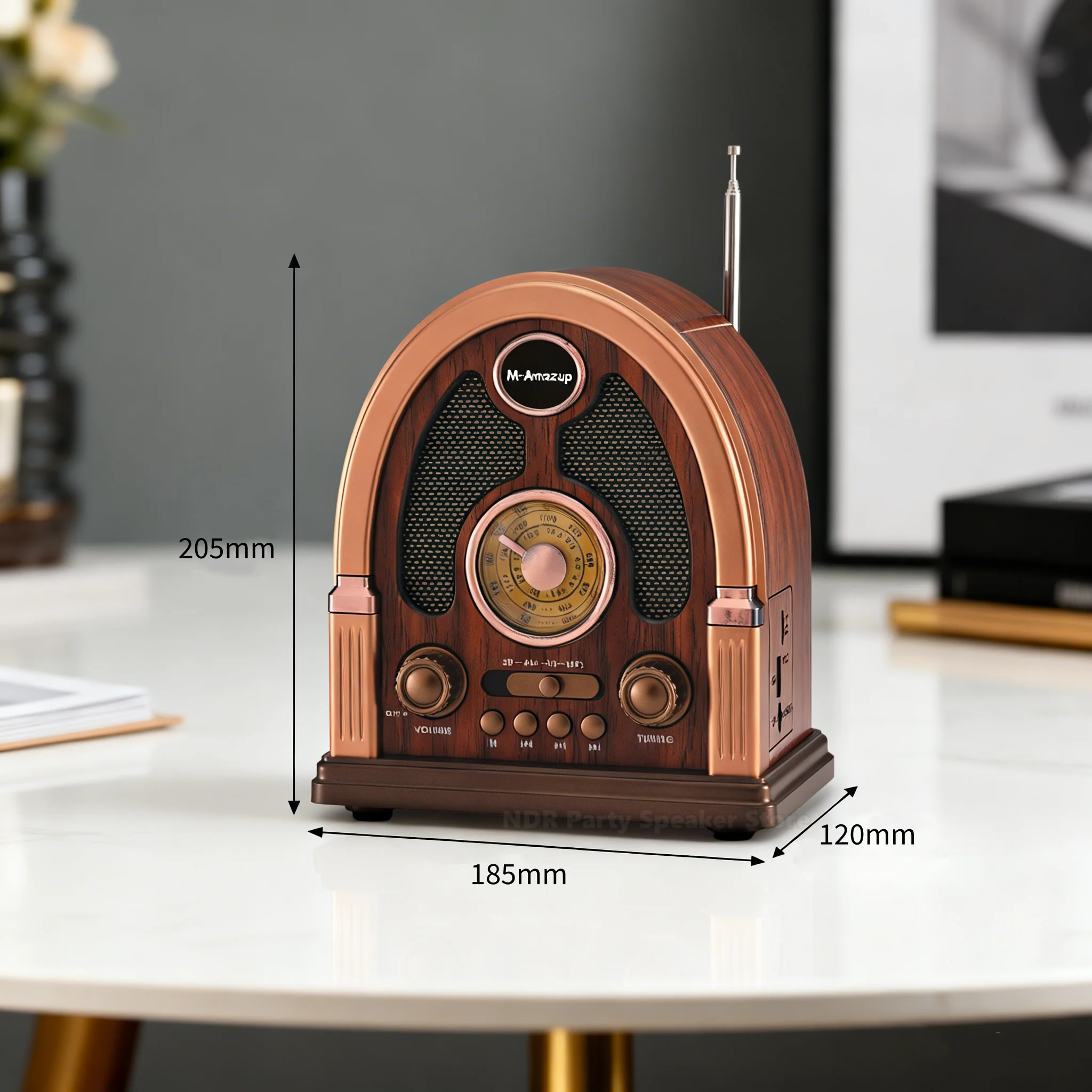 Vintage Retro Bluetooth Radio, - Home Decor Range บทวิจารณ์และราคา