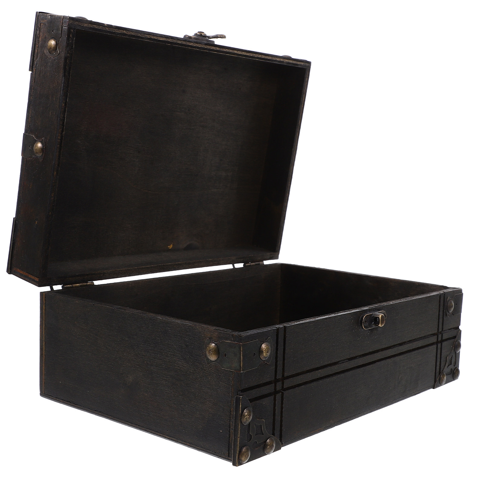 Vintage Wooden Treasure Box Re - Home Decor Retro บทวิจารณ์และราคา