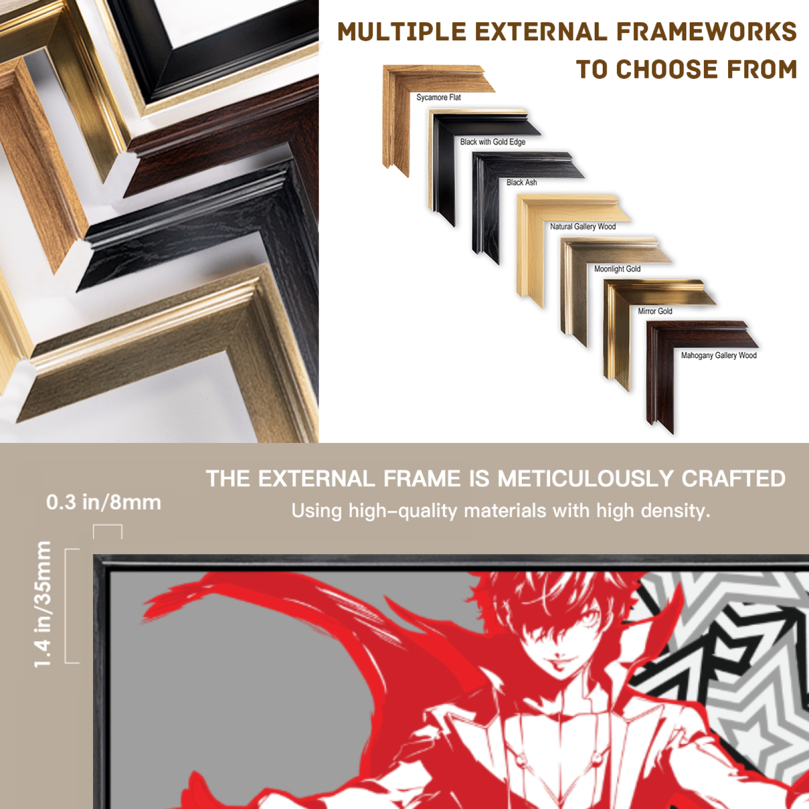 Japanese Manga Multi-Size Canv - Home Decor Mirror บทวิจารณ์และราคา