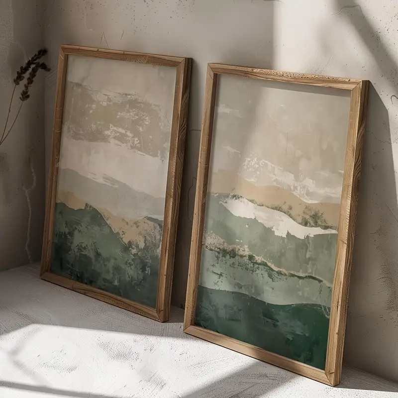 2pcs/set Wabi Sabi Abstract Ge - Home Decor Range บทวิจารณ์และราคา