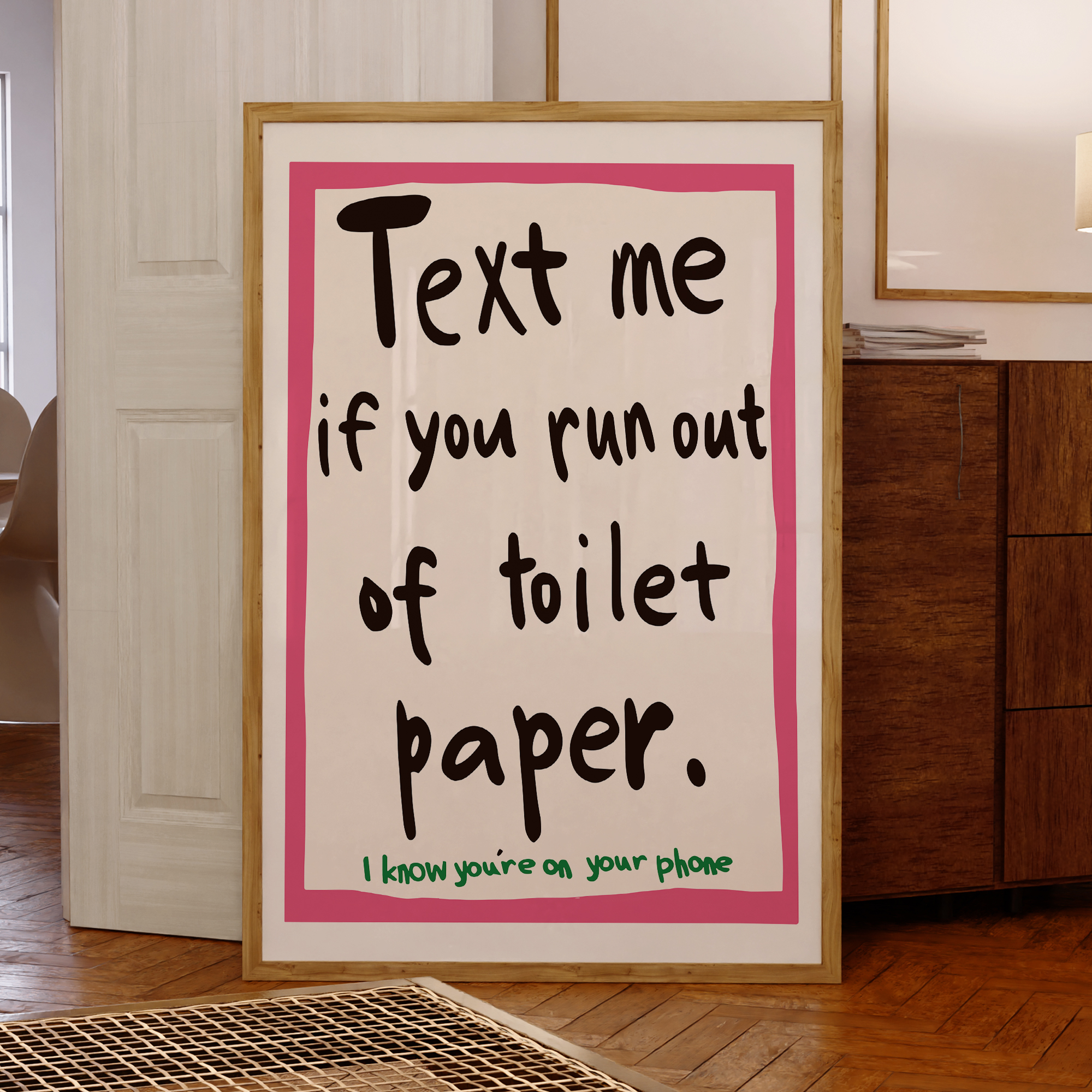 Modern Text Me If You Run Out  - Home Decor On Wall บทวิจารณ์และราคา