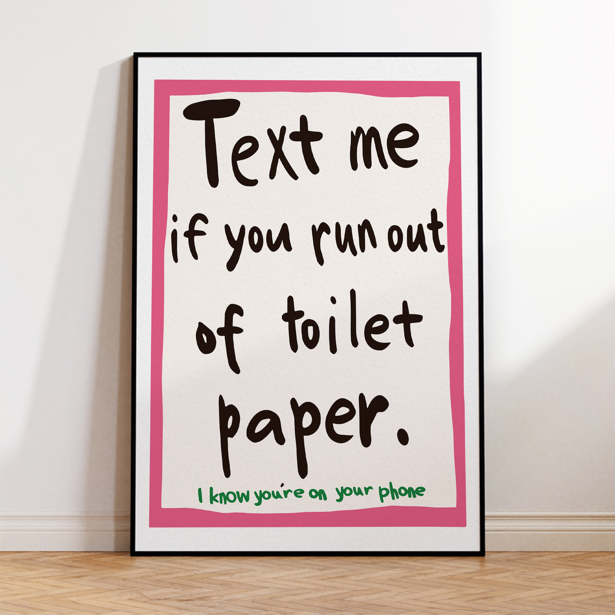 Modern Text Me If You Run Out  - Home Decor On Wall บทวิจารณ์และราคา