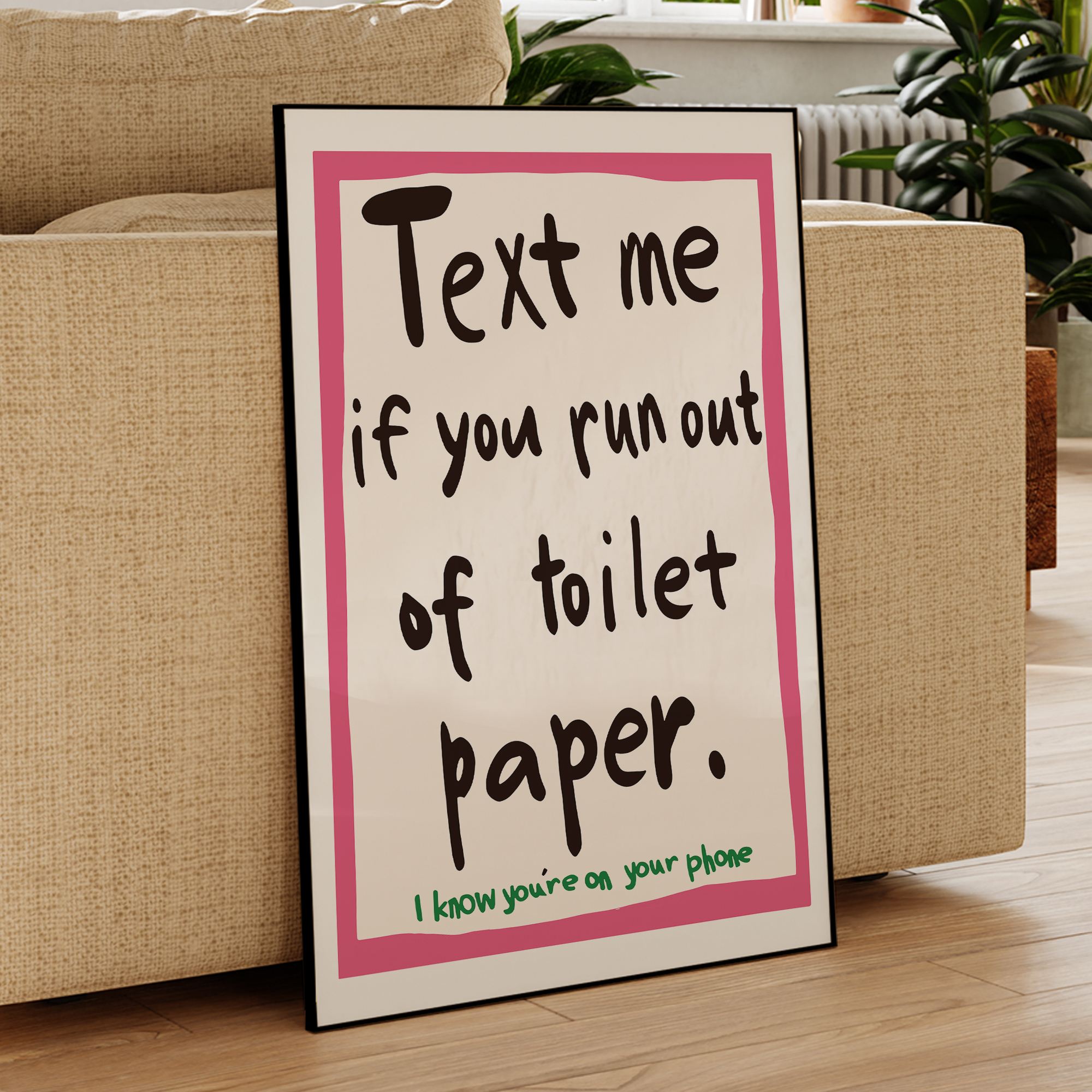 Modern Text Me If You Run Out  - Home Decor On Wall บทวิจารณ์และราคา
