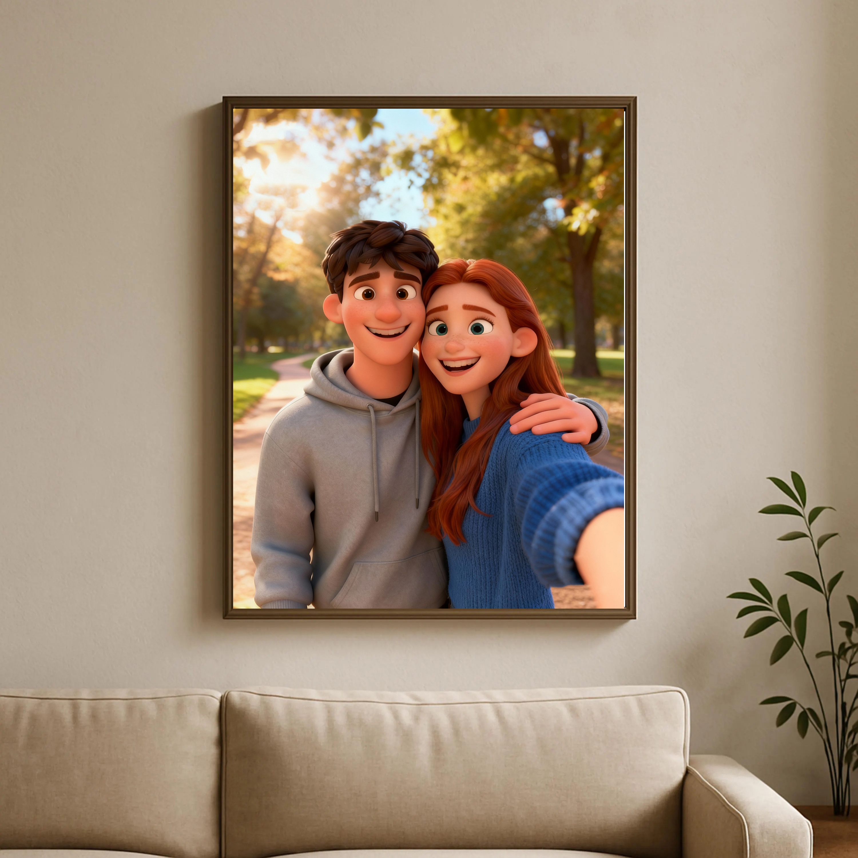 Custom Cartoon-Style Character - Home Decor Canvas บทวิจารณ์และราคา