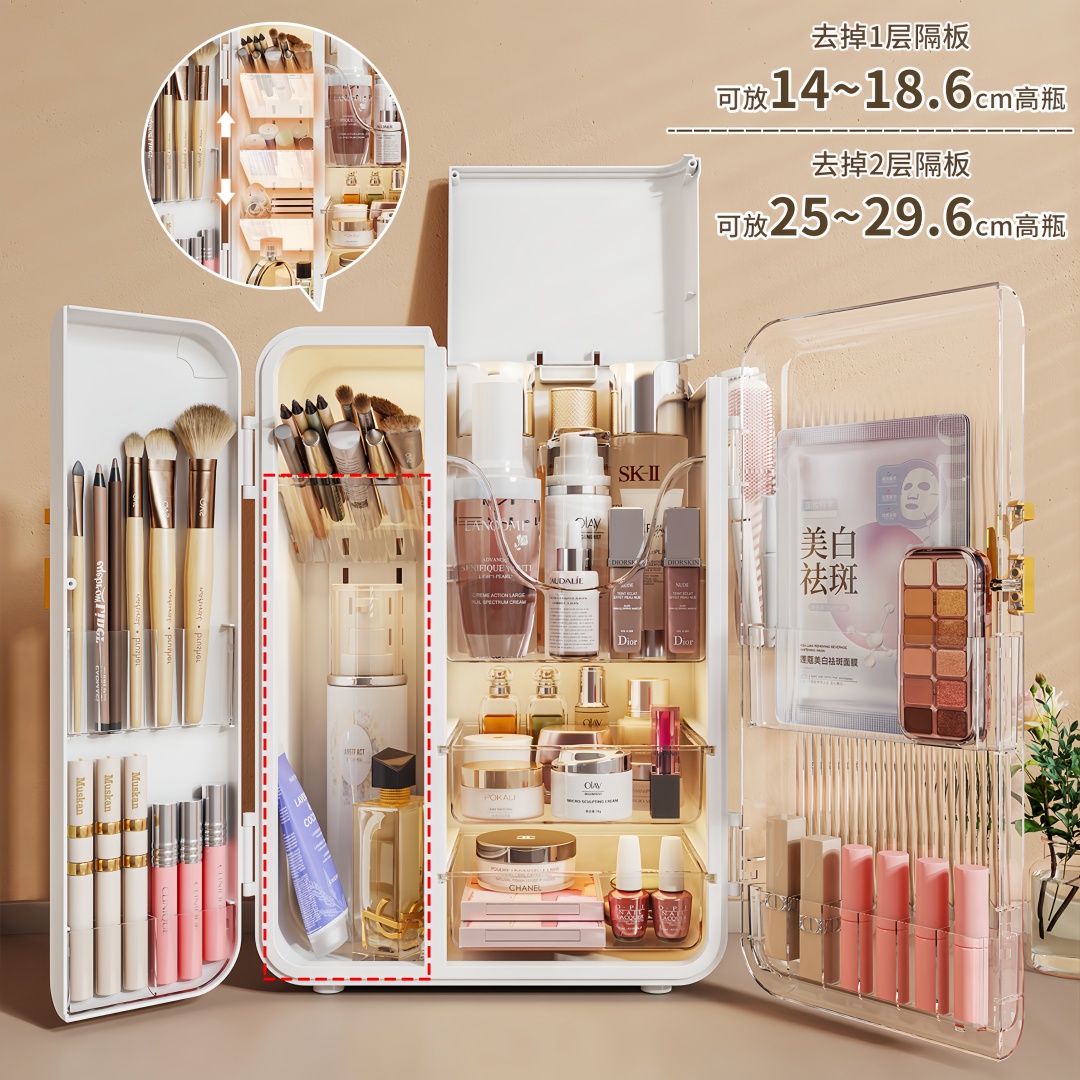 Large Capacity Acrylic Makeup  - Vanity Home Decor บทวิจารณ์และราคา