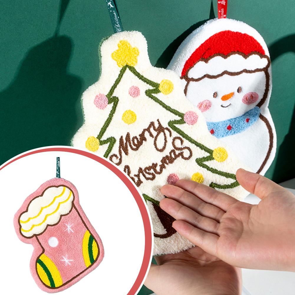 Christmas Cartoon Hand Towel C - Home Decor Xmas Gifts บทวิจารณ์และราคา