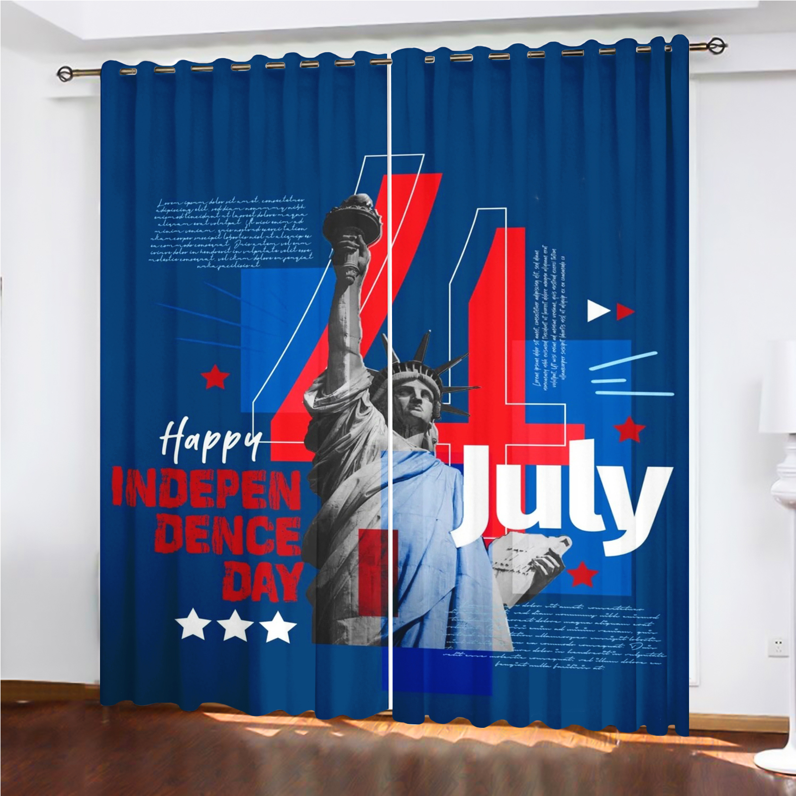 America 250th Anniversary Curt - Home Decor Curtain บทวิจารณ์และราคา