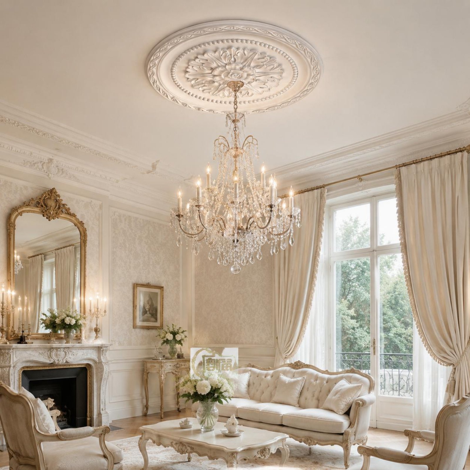 Ceiling Medallion European Des - Home Decor Living Room บทวิจารณ์และราคา