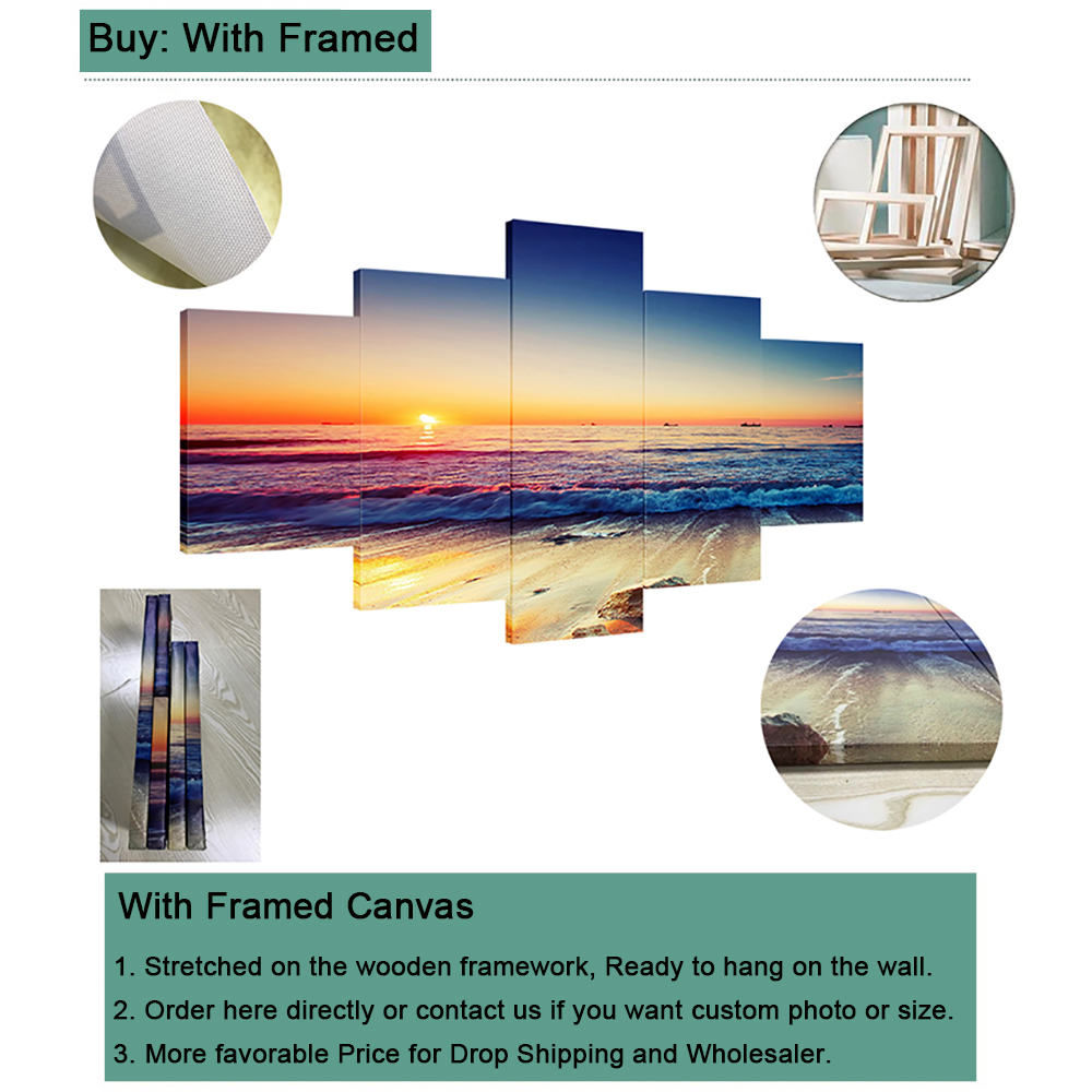 5 Pieces Wall Art Canvas Cars  - Home Decor Range บทวิจารณ์และราคา