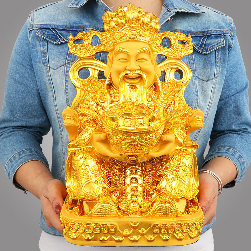 Feng Shui Gold God of Wealth L - Home Decor Living Room บทวิจารณ์และราคา